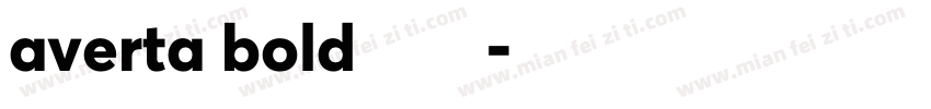averta bold 常规西方字体转换
